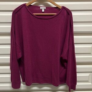 Garnet Hill Rich Berry Knit Top